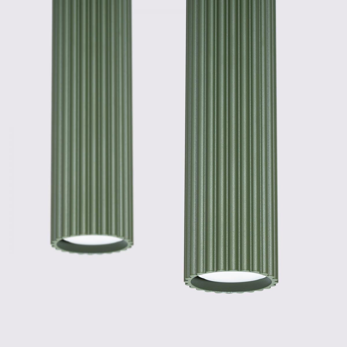 Sollux Lámpara colgante KARBON 2 verde oliva N/A