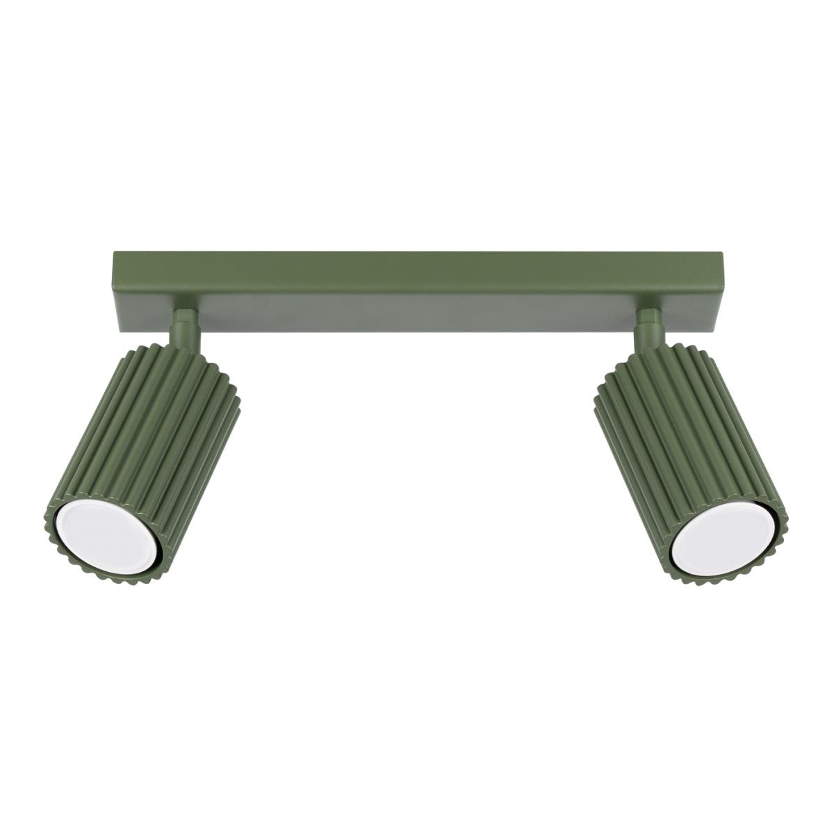 Sollux Lámpara de techo KARBON 2 verde oliva N/A