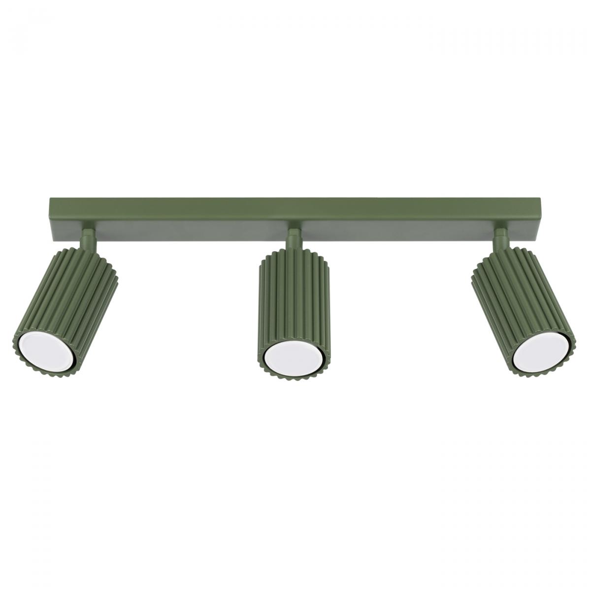 Sollux Lámpara de techo KARBON 3L verde oliva N/A