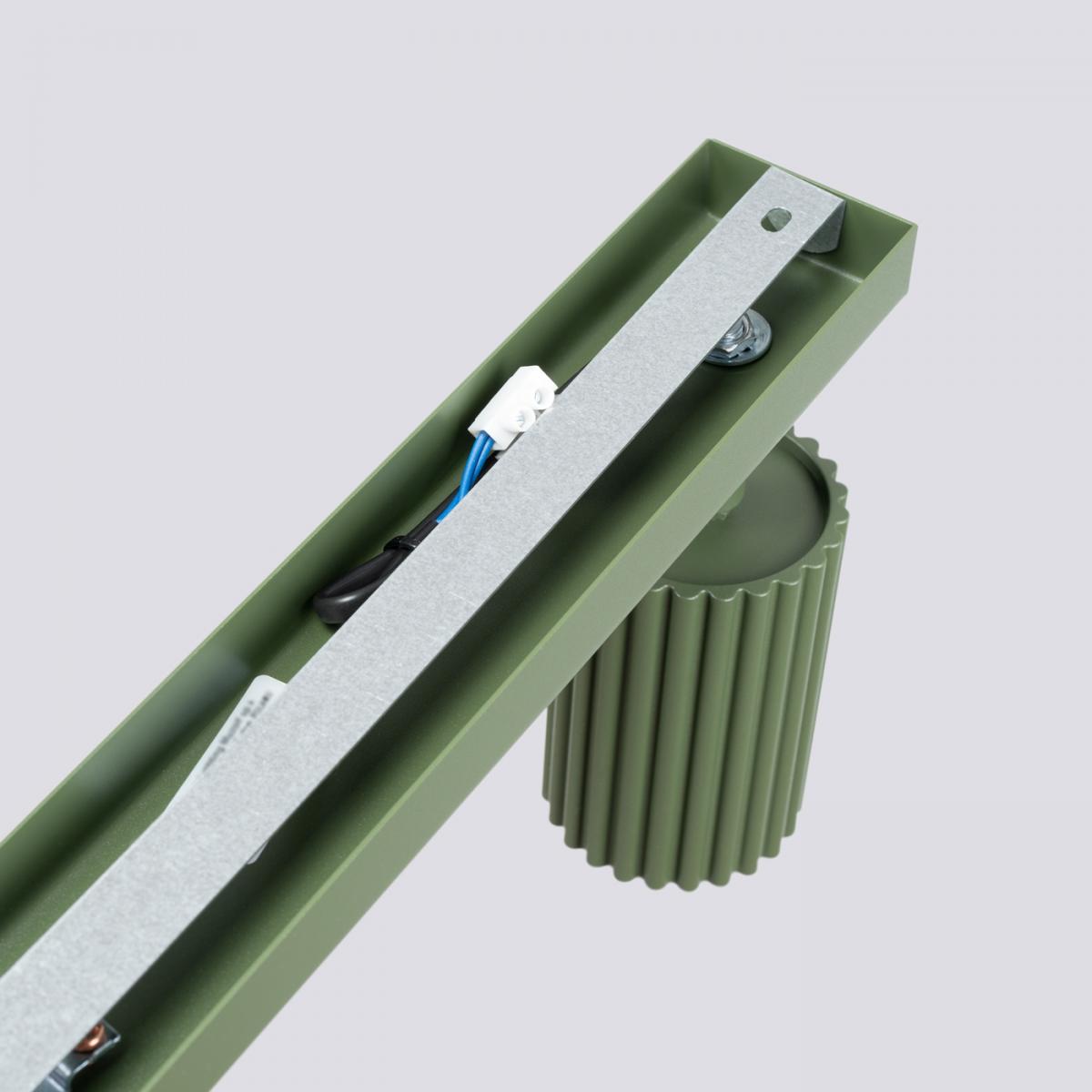 Sollux Lámpara de techo KARBON 3L verde oliva N/A