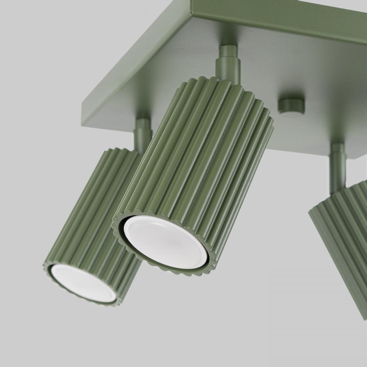 Sollux Lámpara de techo KARBON 4 verde oliva N/A