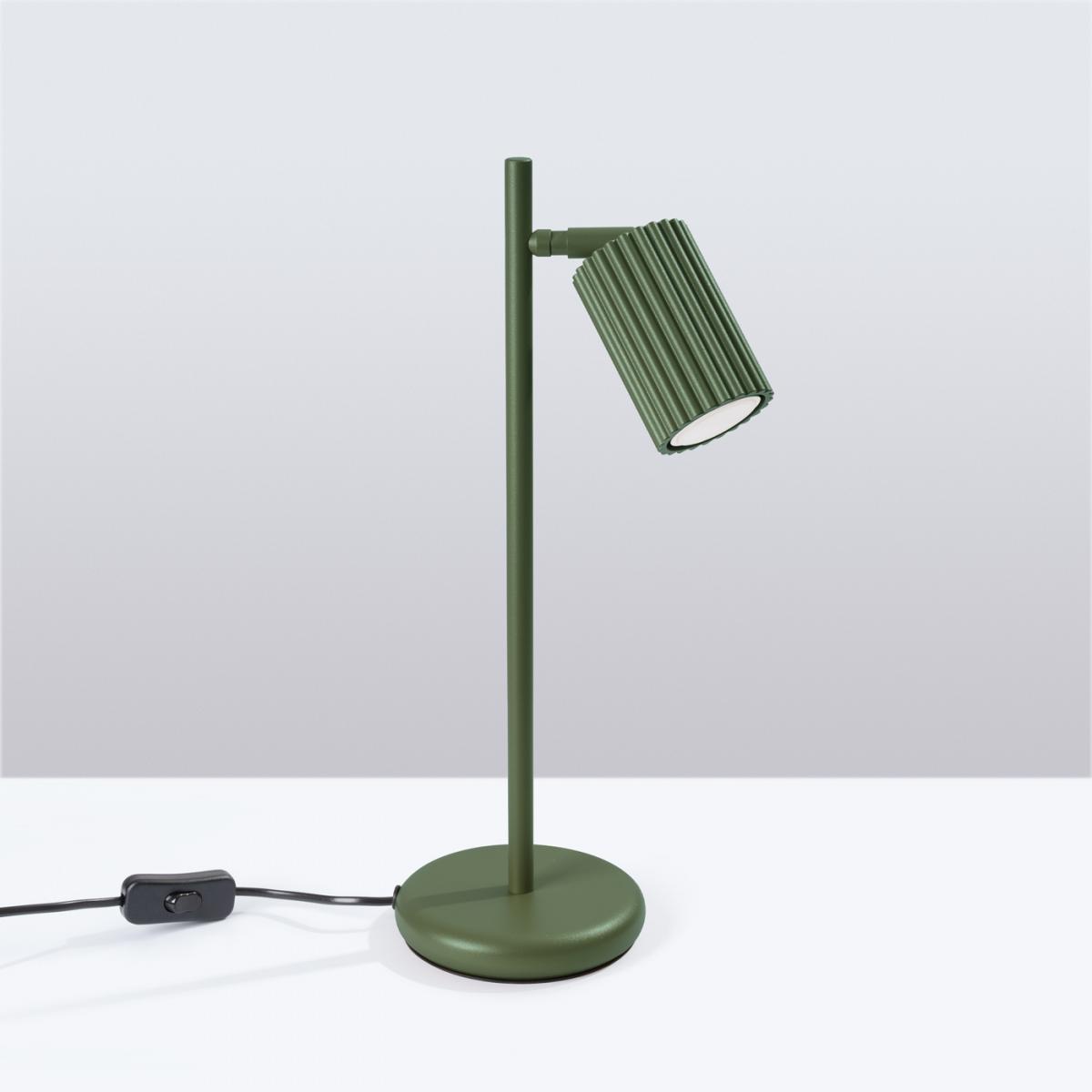Sollux Lámpara de mesa KARBON verde oliva N/A