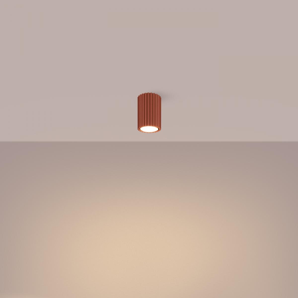 Sollux Lámpara de techo KARBON 10 rojo ocre N/A