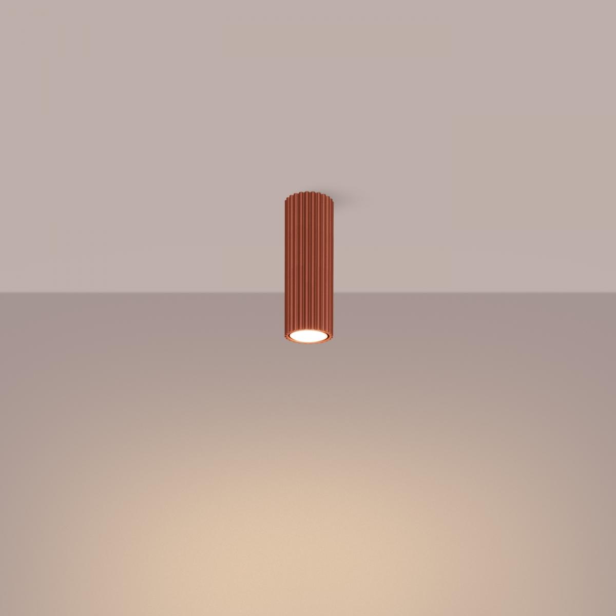 Sollux Lámpara de techo KARBON 20 rojo ocre N/A