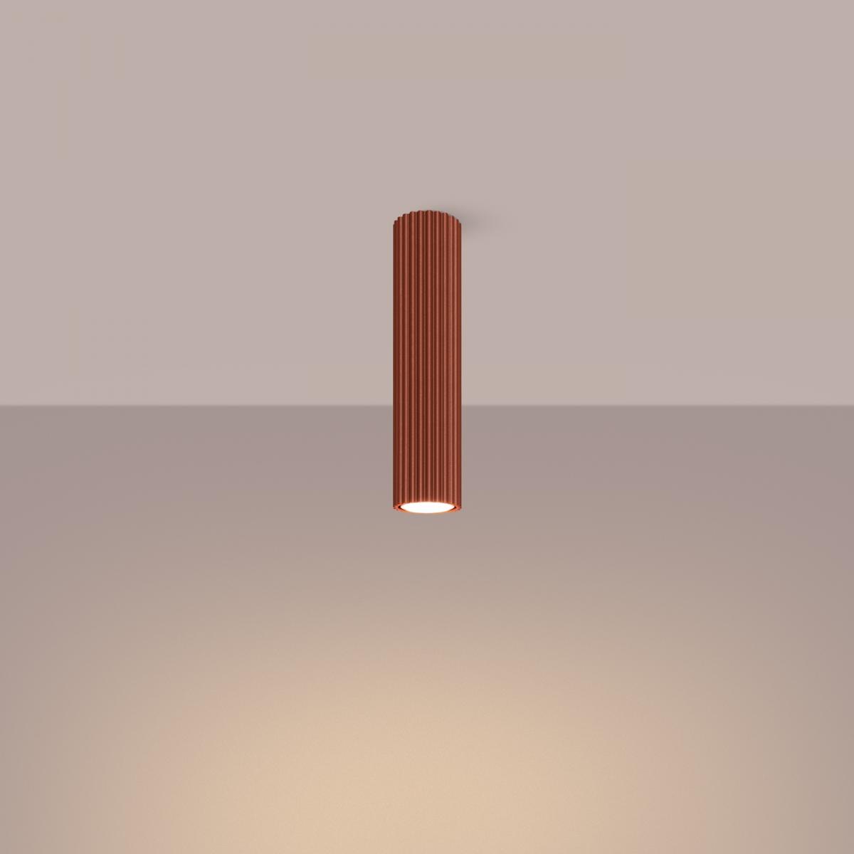 Sollux Lámpara de techo KARBON 30 rojo ocre N/A