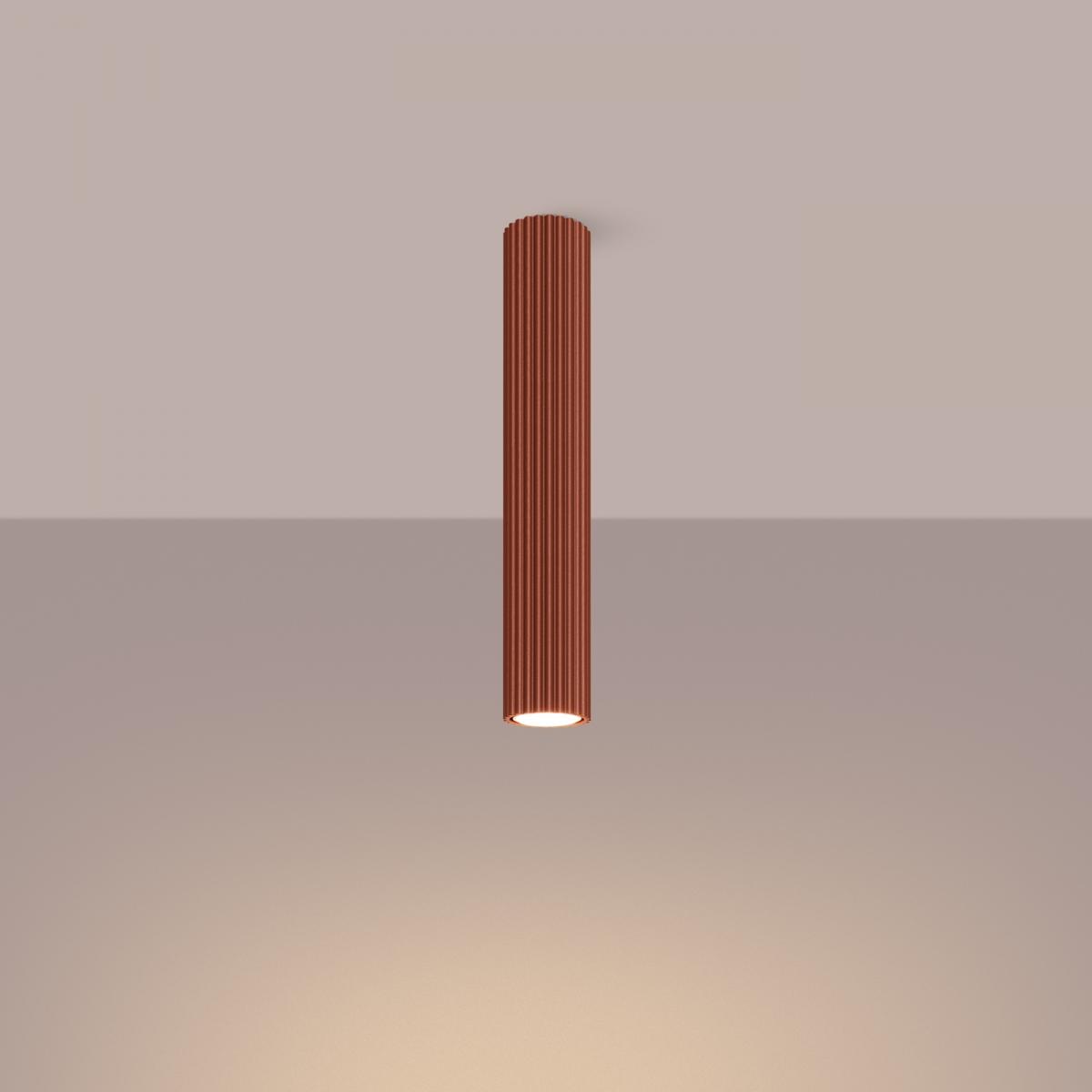 Sollux Lámpara de techo KARBON 40 rojo ocre N/A