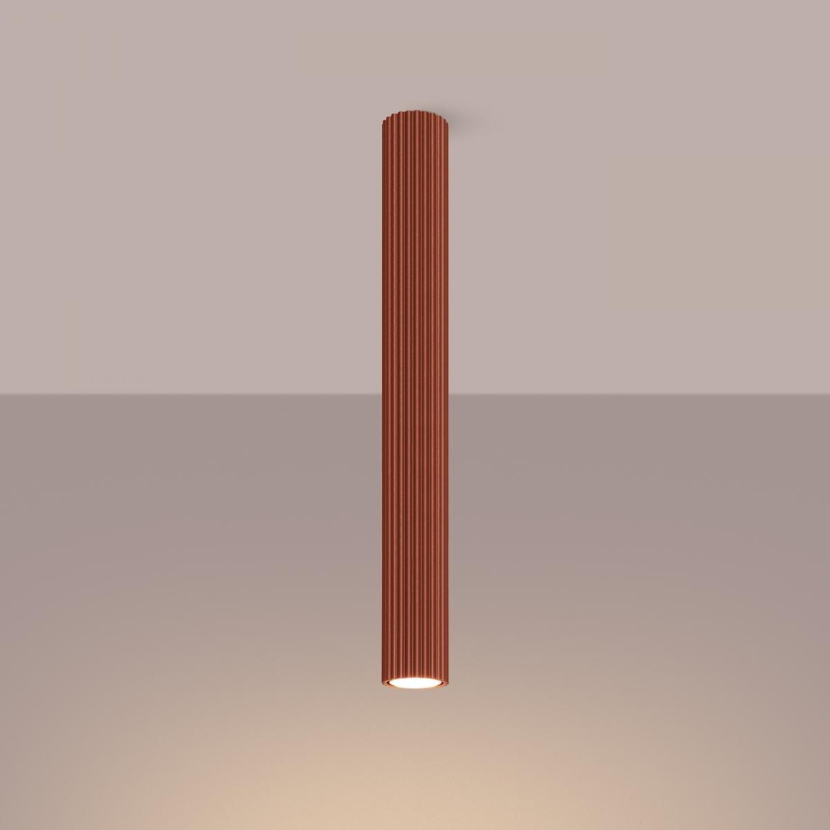 Sollux Lámpara de techo KARBON 60 rojo ocre N/A