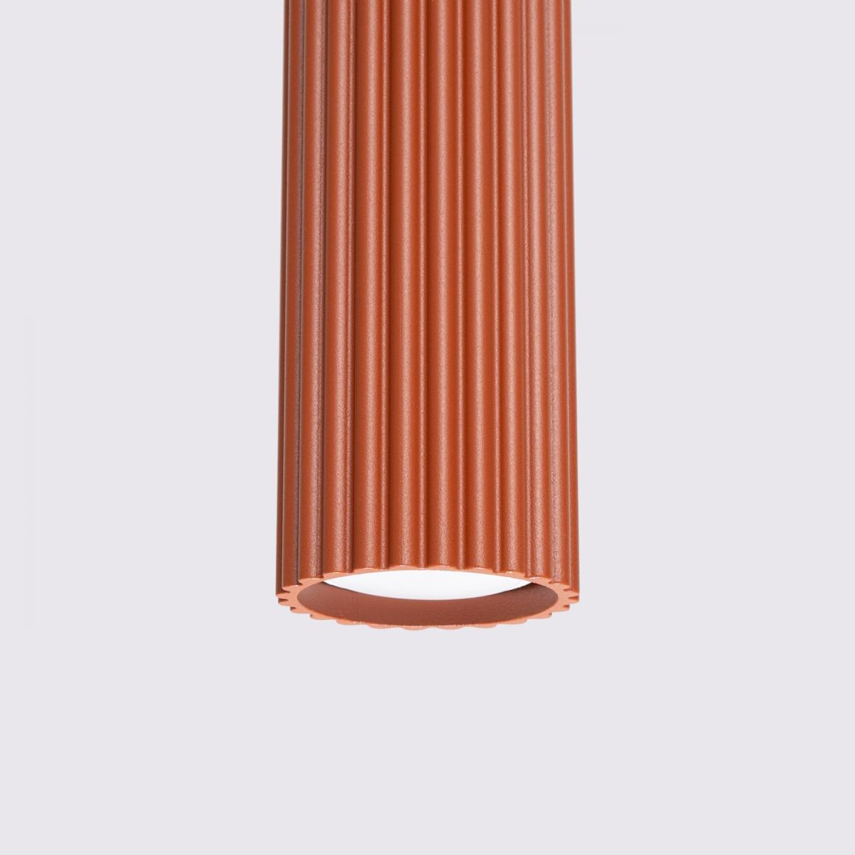 Sollux Lámpara colgante KARBON 1 rojo ocre N/A