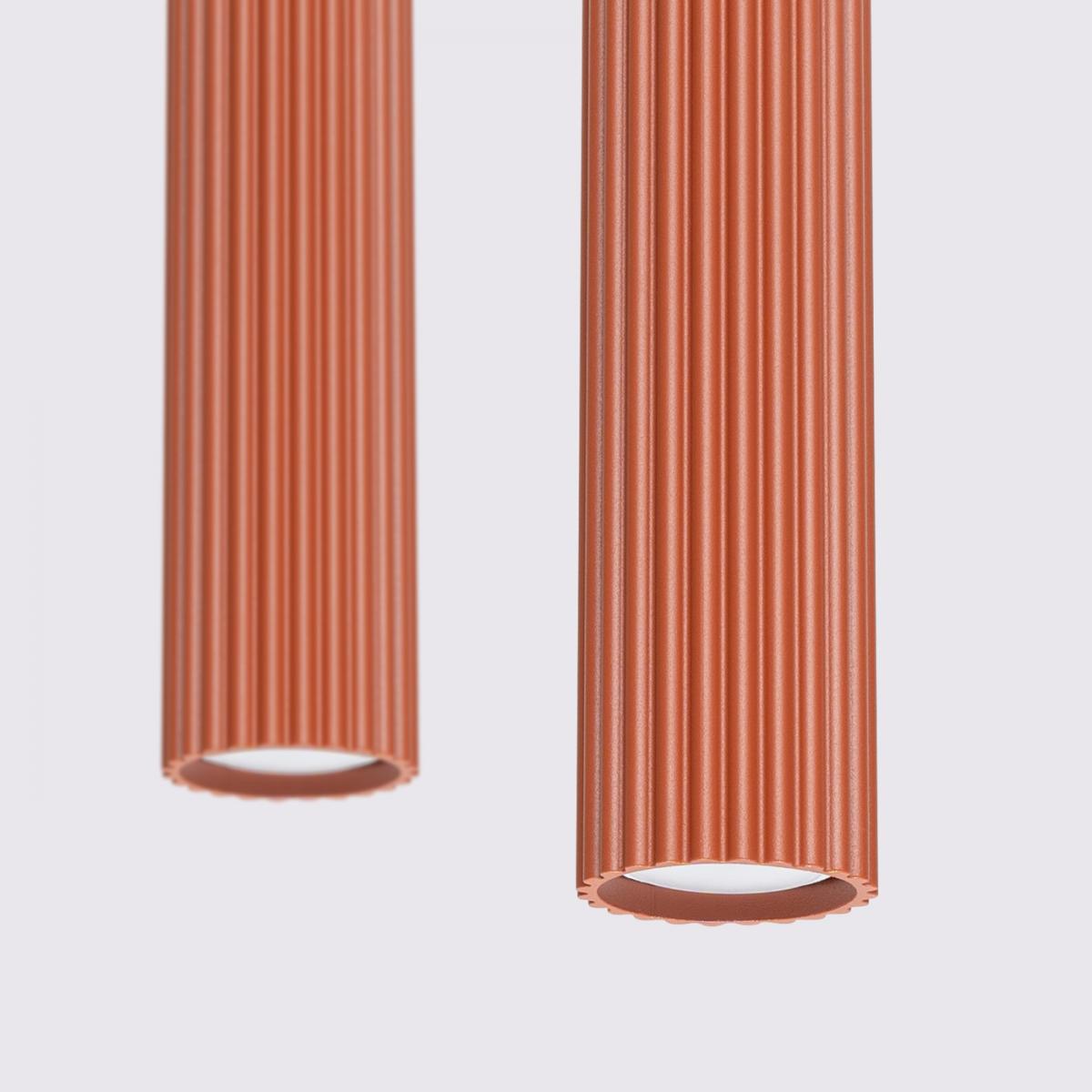 Sollux Lámpara colgante KARBON 2 rojo ocre N/A