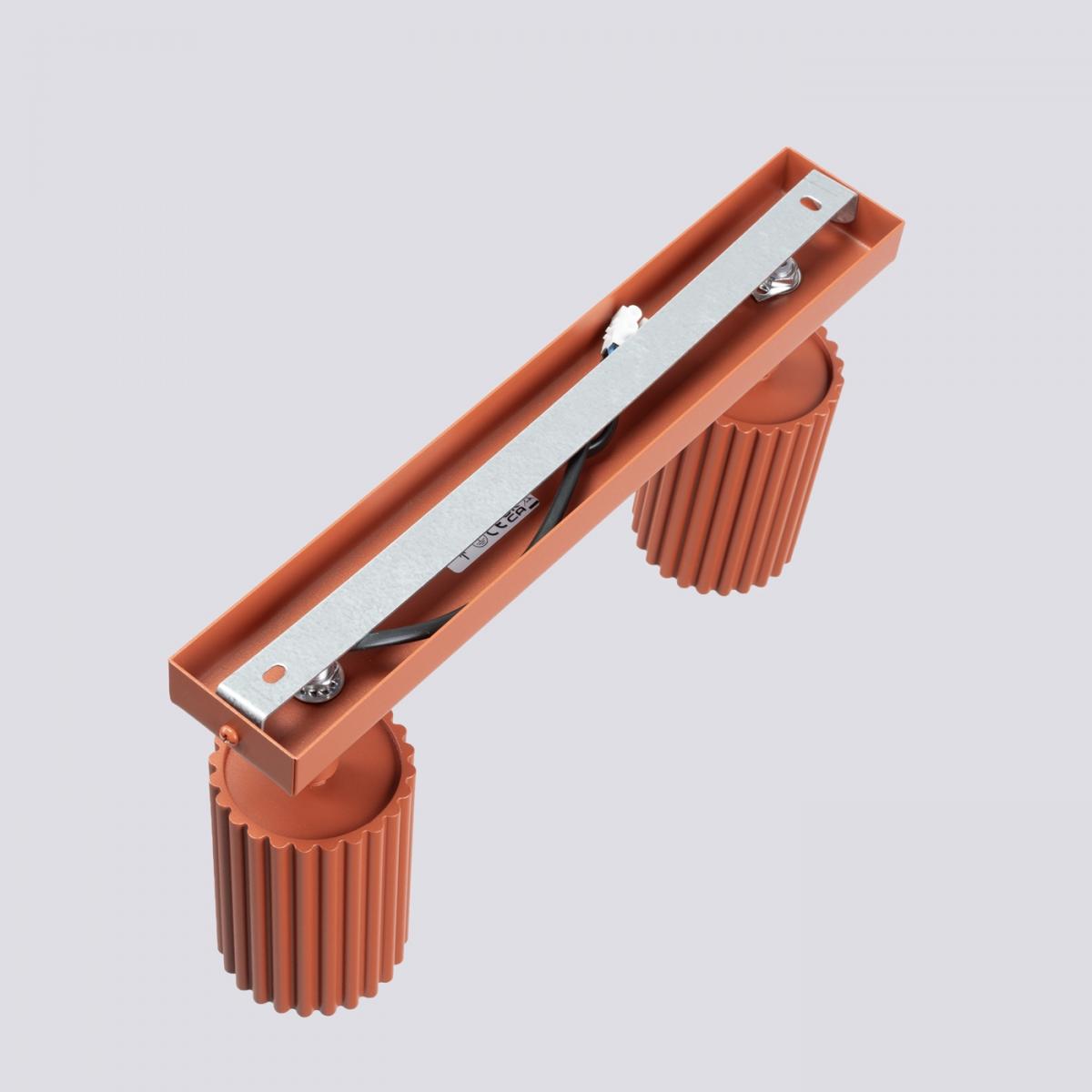 Sollux Lámpara de techo KARBON 2 rojo ocre N/A