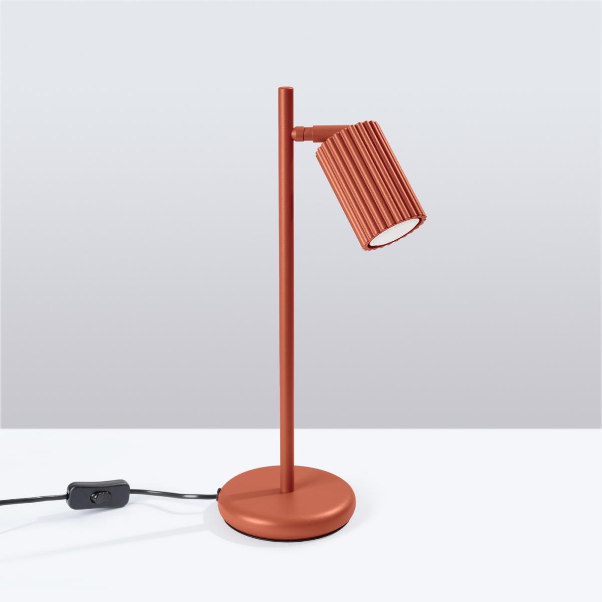 Sollux Lámpara de mesa KARBON rojo ocre N/A