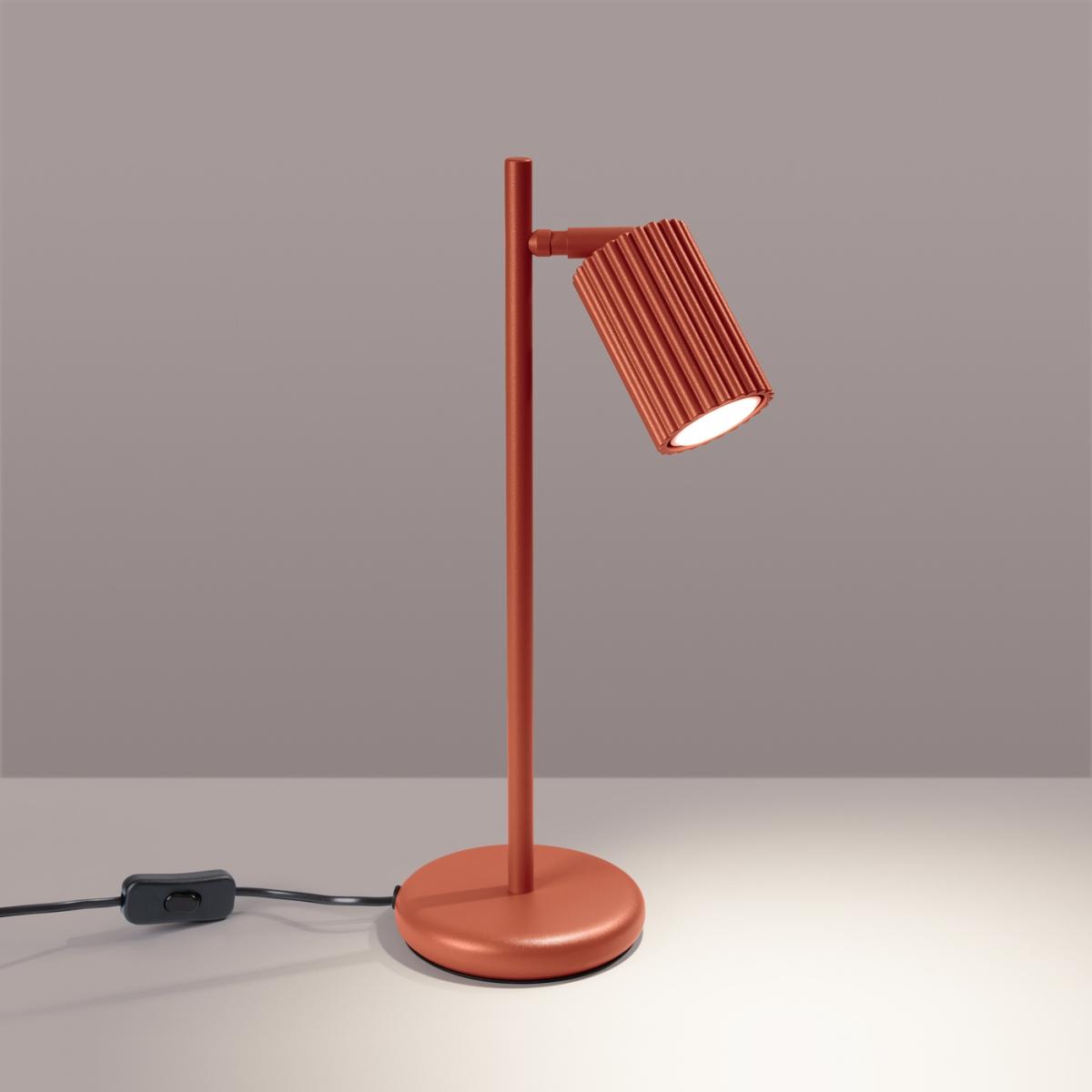 Sollux Lámpara de mesa KARBON rojo ocre N/A