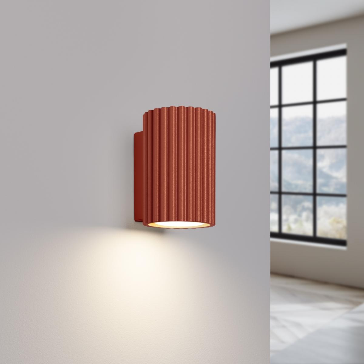 Sollux Aplique KARBON 10 rojo ocre N/A