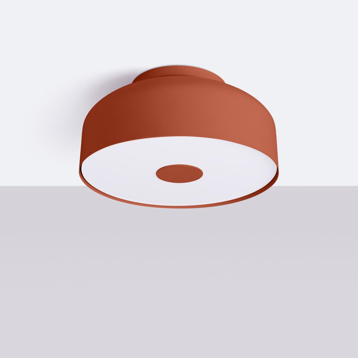 Sollux Lámpara de techo OMIQ rojo ocre No aplicable