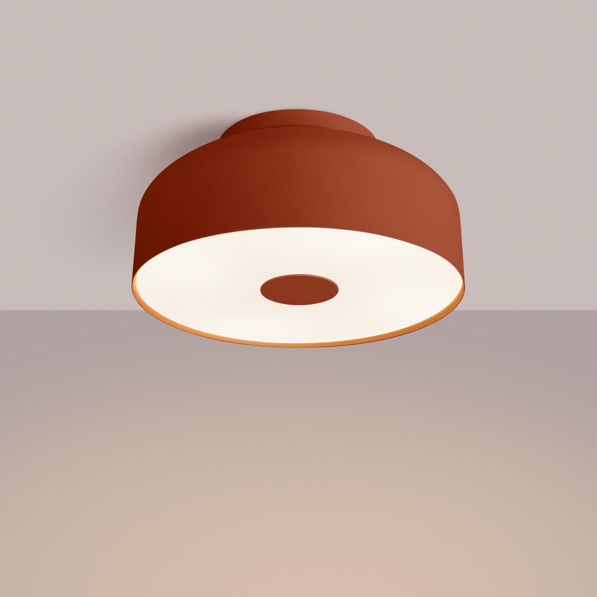 Sollux Lámpara de techo OMIQ rojo ocre No aplicable