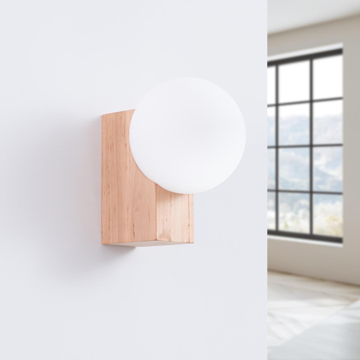 Sollux Aplique BULBO madera natural No aplicable