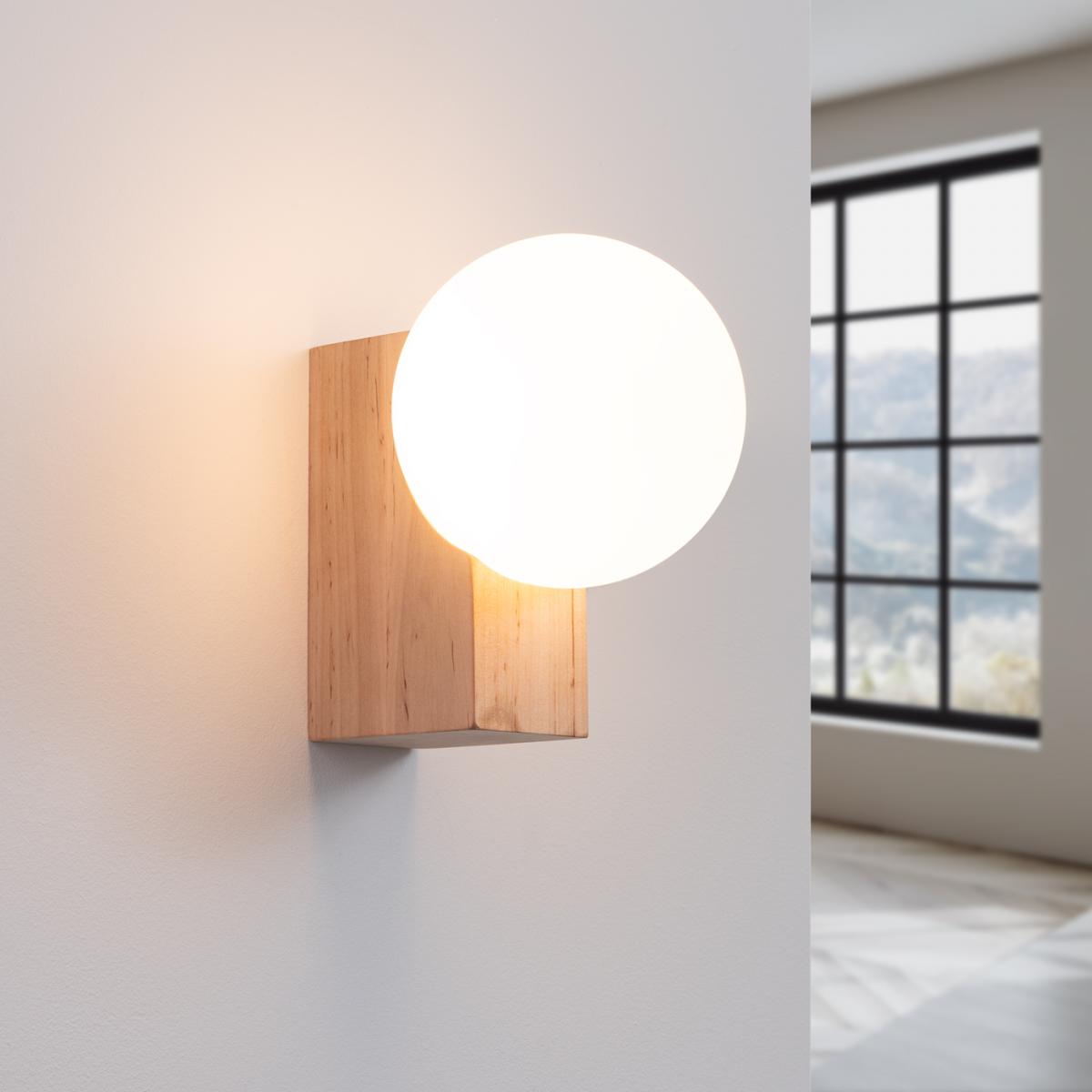 Sollux Aplique BULBO madera natural No aplicable