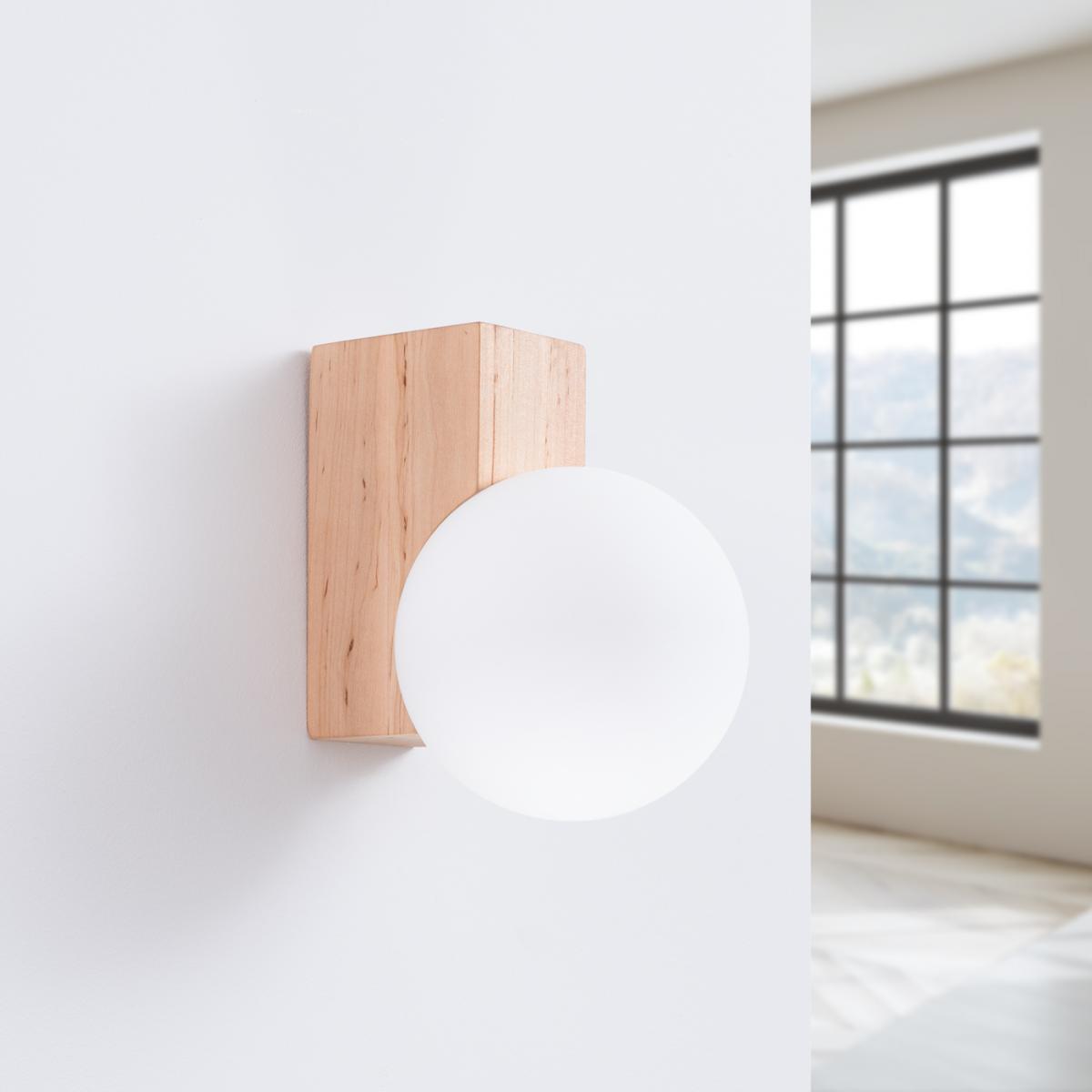 Sollux Aplique BULBO madera natural No aplicable