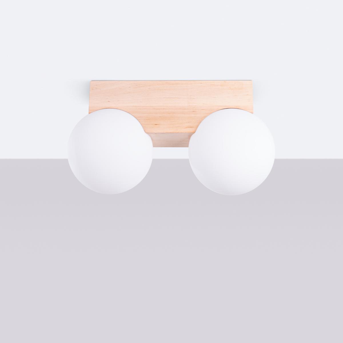 Sollux Lámpara de techo BULBO 2 madera natural No aplicable