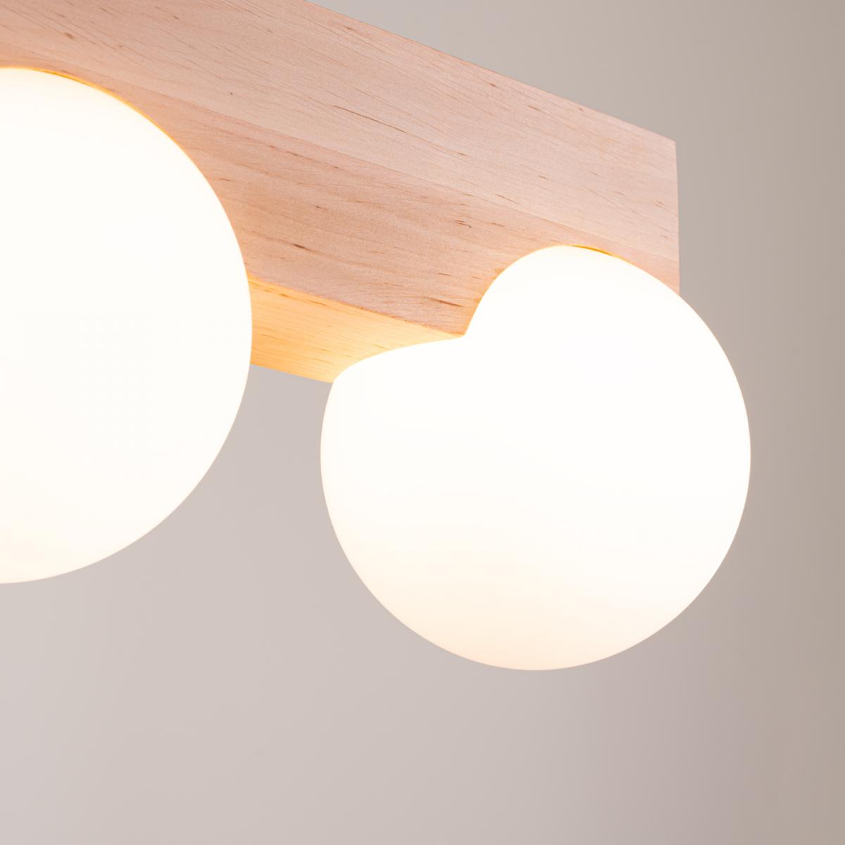 Sollux Lámpara de techo BULBO 2 madera natural No aplicable