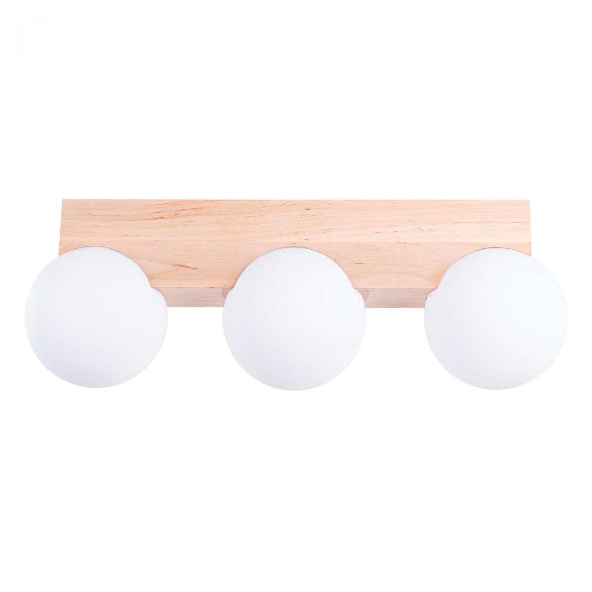 Sollux Lámpara de techo BULBO 3 madera natural No aplicable