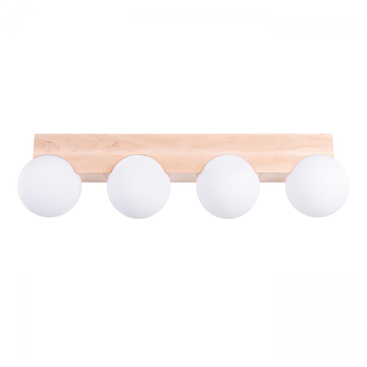 Sollux Lámpara de techo BULBO 4 madera natural No aplicable
