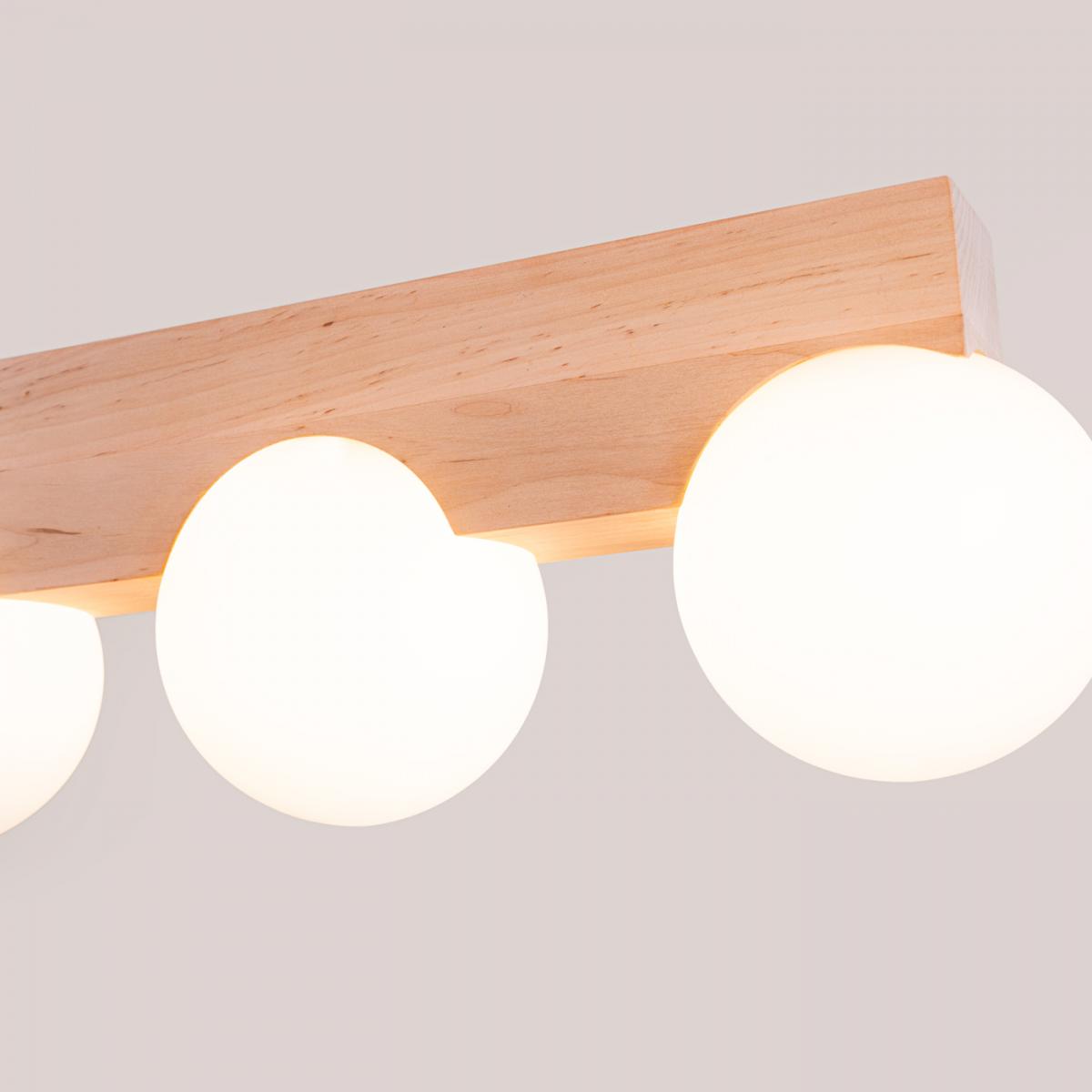 Sollux Lámpara de techo BULBO 4 madera natural No aplicable