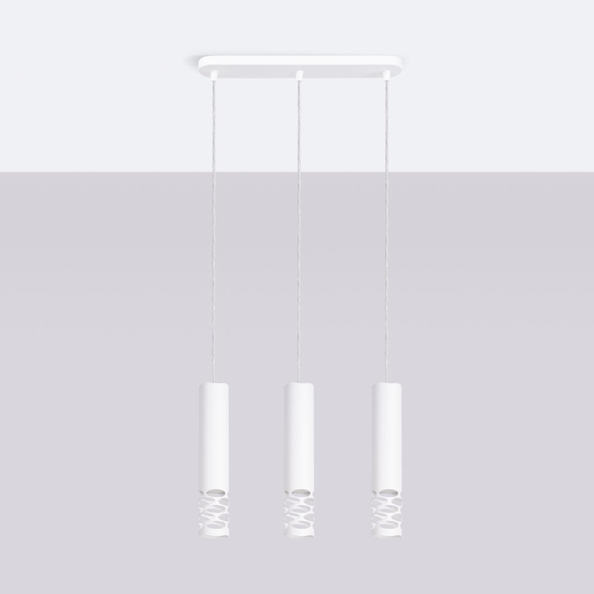 Sollux Lámpara colgante LIRO 3L blanca No aplicable