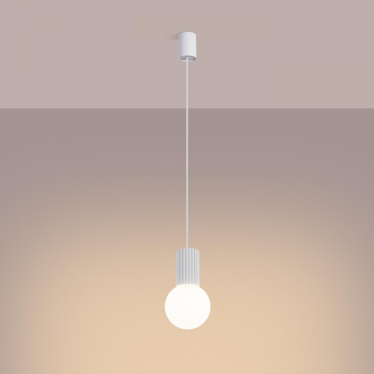 Sollux Lámpara colgante HALO 1 blanca No aplicable