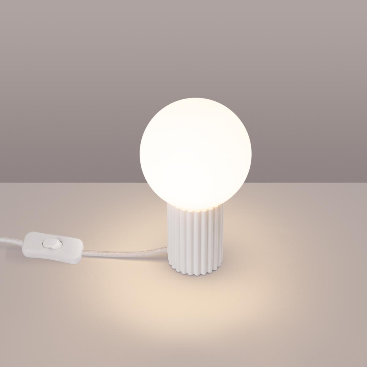 Sollux Lámpara de mesa HALO blanca No aplicable