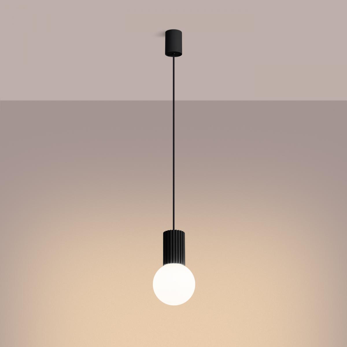 Sollux Lámpara colgante HALO 1 negro No aplicable