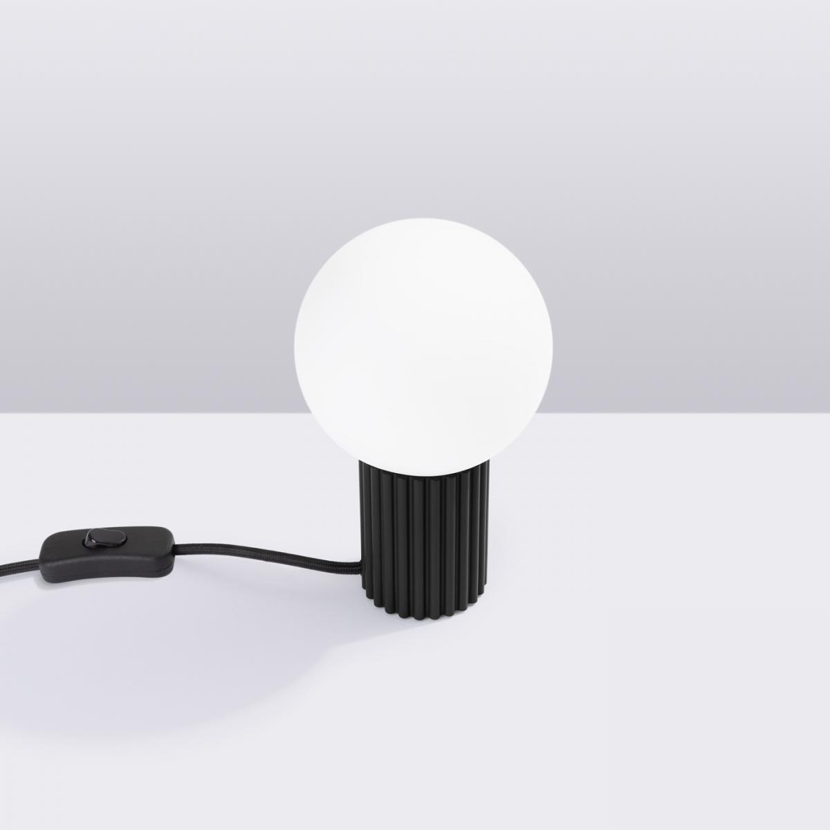 Sollux Lámpara de mesa HALO negra No aplicable