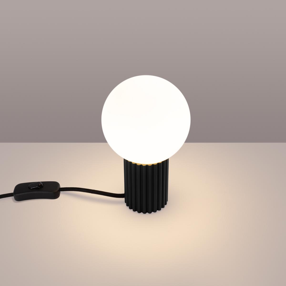 Sollux Lámpara de mesa HALO negra No aplicable