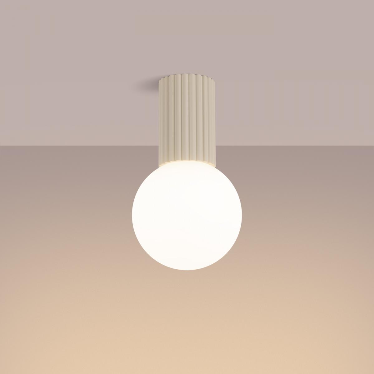 Sollux Lámpara de techo HALO beige IP44 No aplicable
