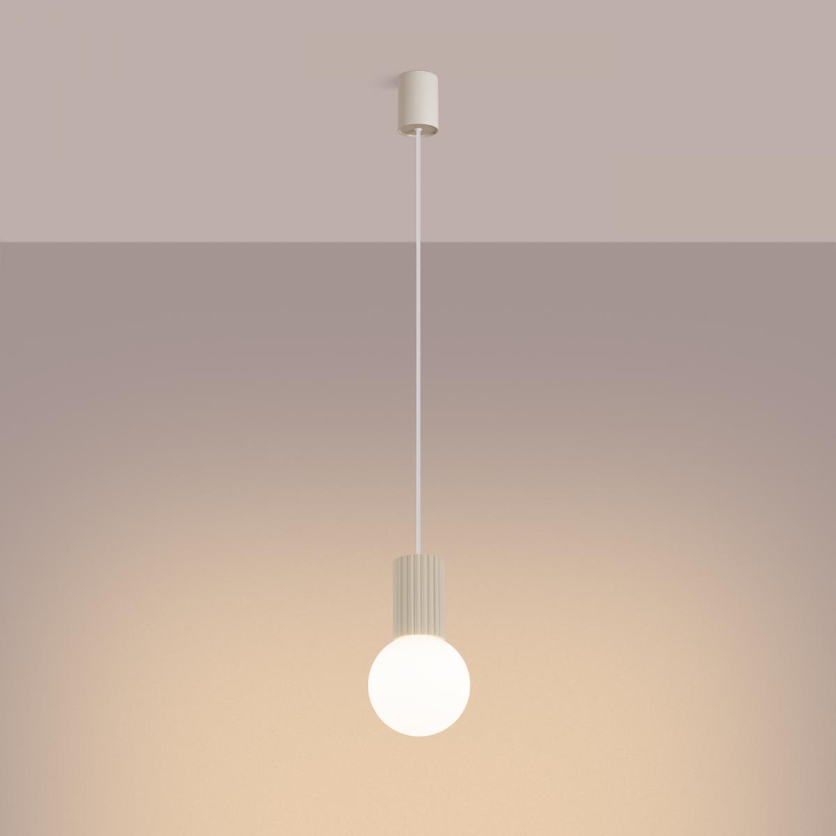 Sollux Lámpara colgante HALO 1 beige No aplicable
