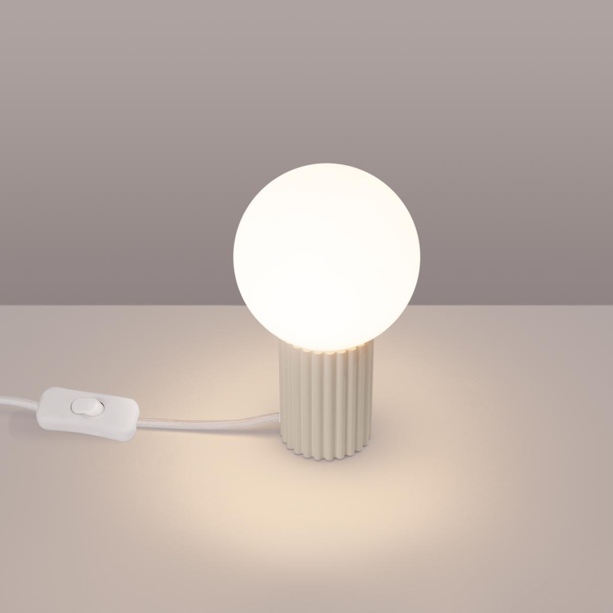 Sollux Lámpara de mesa HALO beige No aplicable