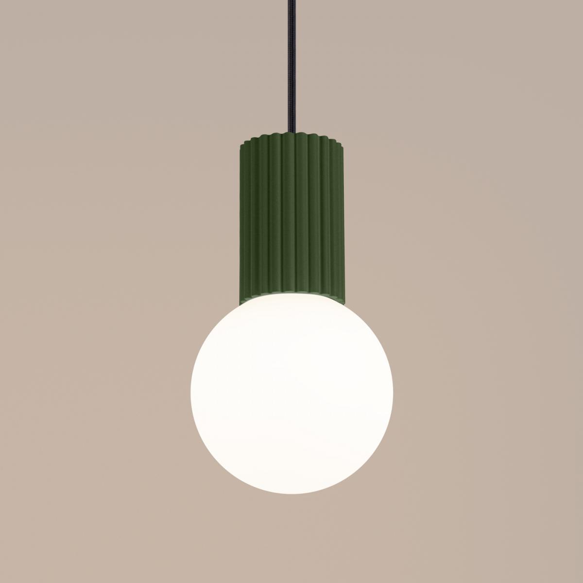 Sollux Lámpara colgante HALO 1 verde oliva No aplicable