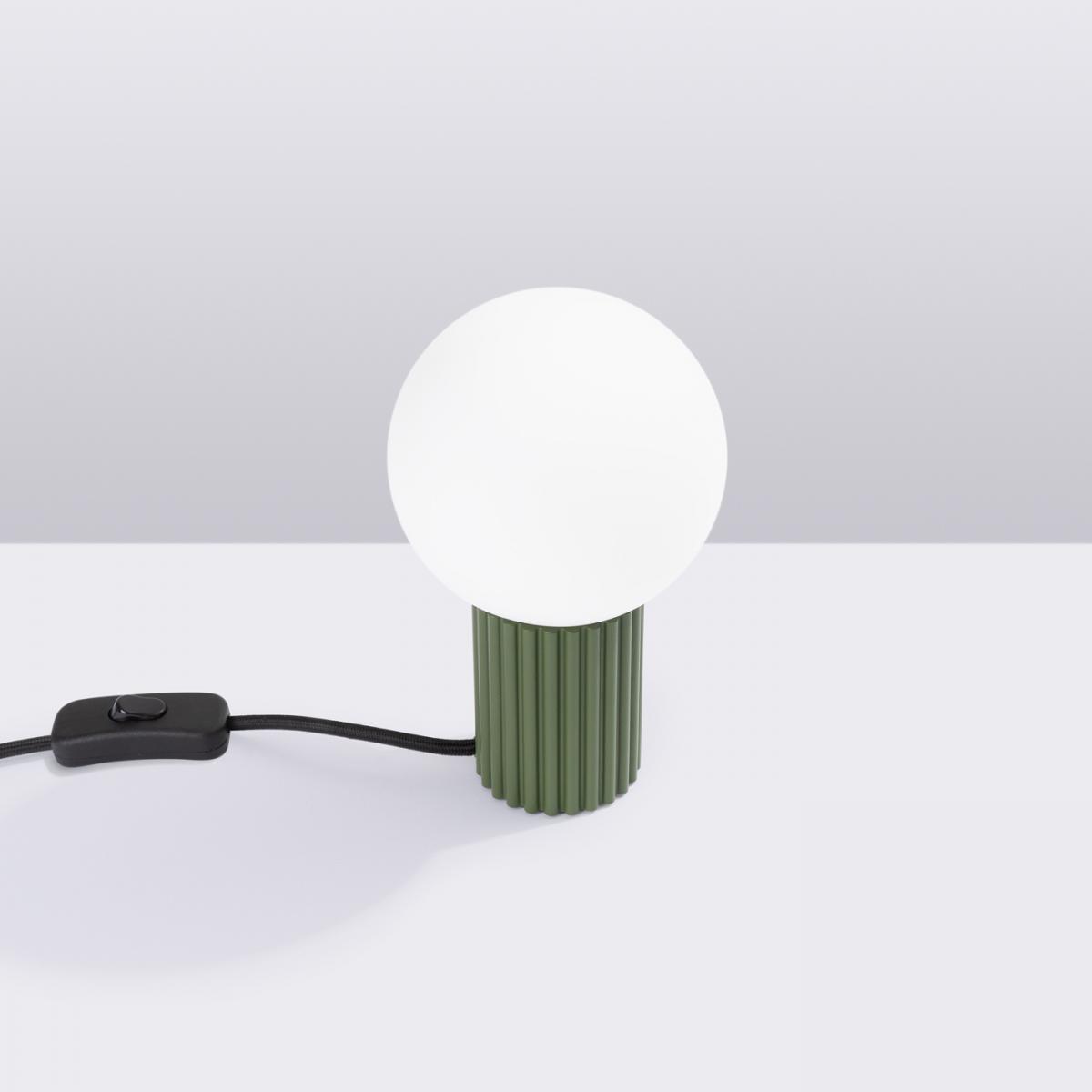 Sollux Lámpara de mesa HALO verde oliva No aplicable