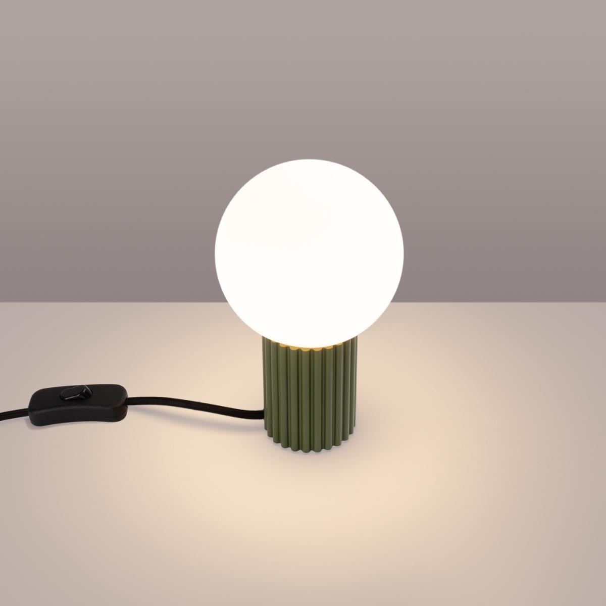 Sollux Lámpara de mesa HALO verde oliva No aplicable