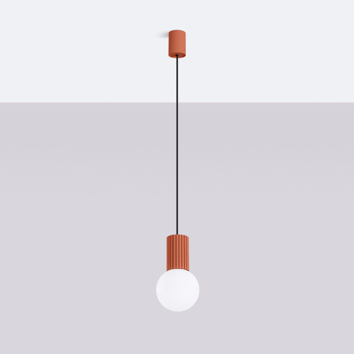 Sollux Lámpara colgante HALO 1 rojo ocre No aplicable