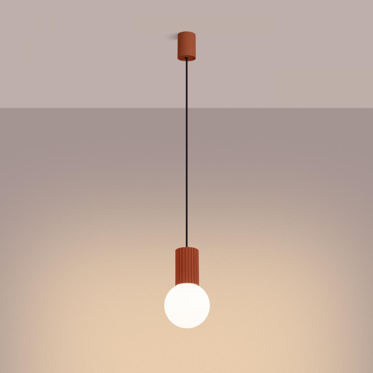 Sollux Lámpara colgante HALO 1 rojo ocre No aplicable