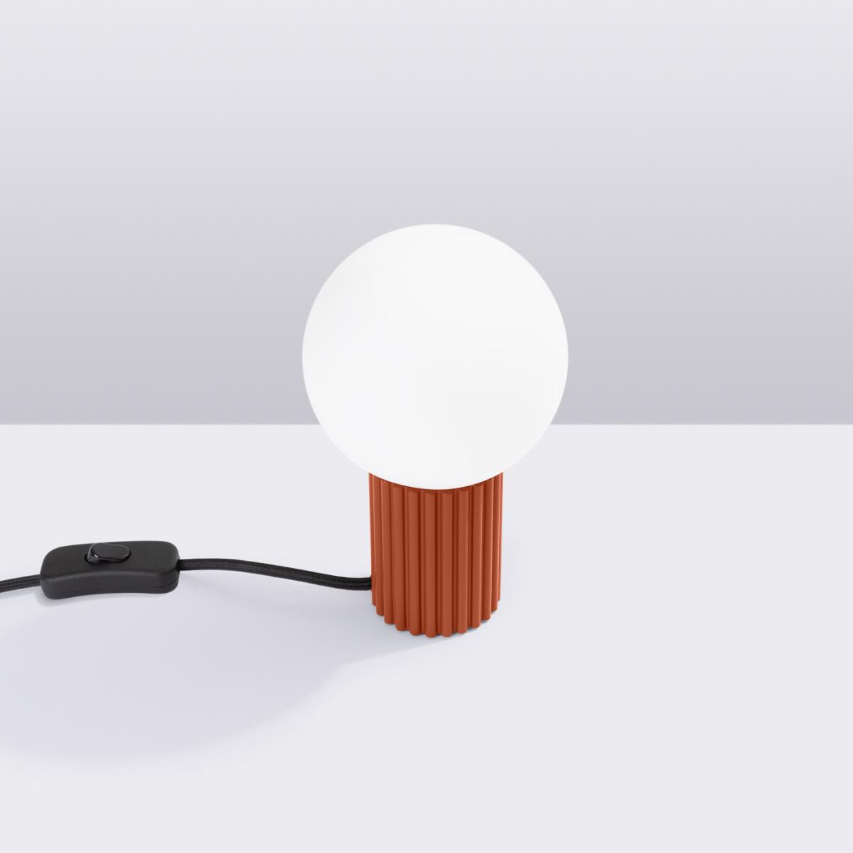 Sollux Lámpara de mesa HALO rojo ocre No aplicable