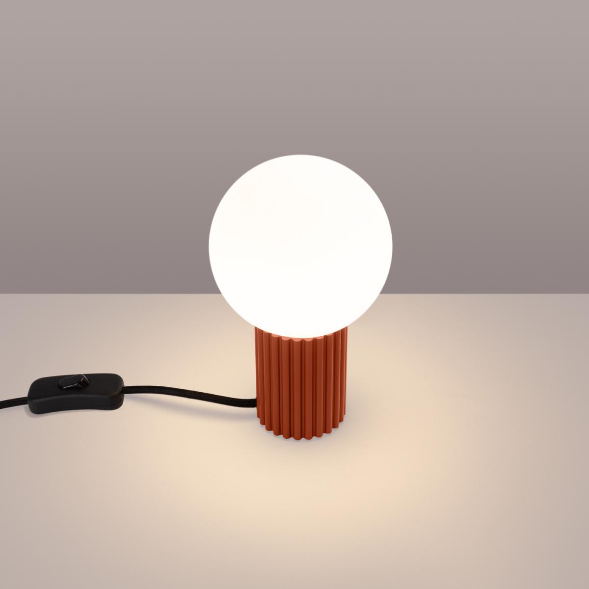 Sollux Lámpara de mesa HALO rojo ocre No aplicable