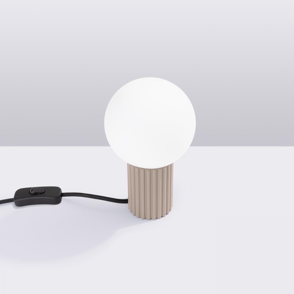 Sollux Lámpara de mesa HALO taupe No aplicable