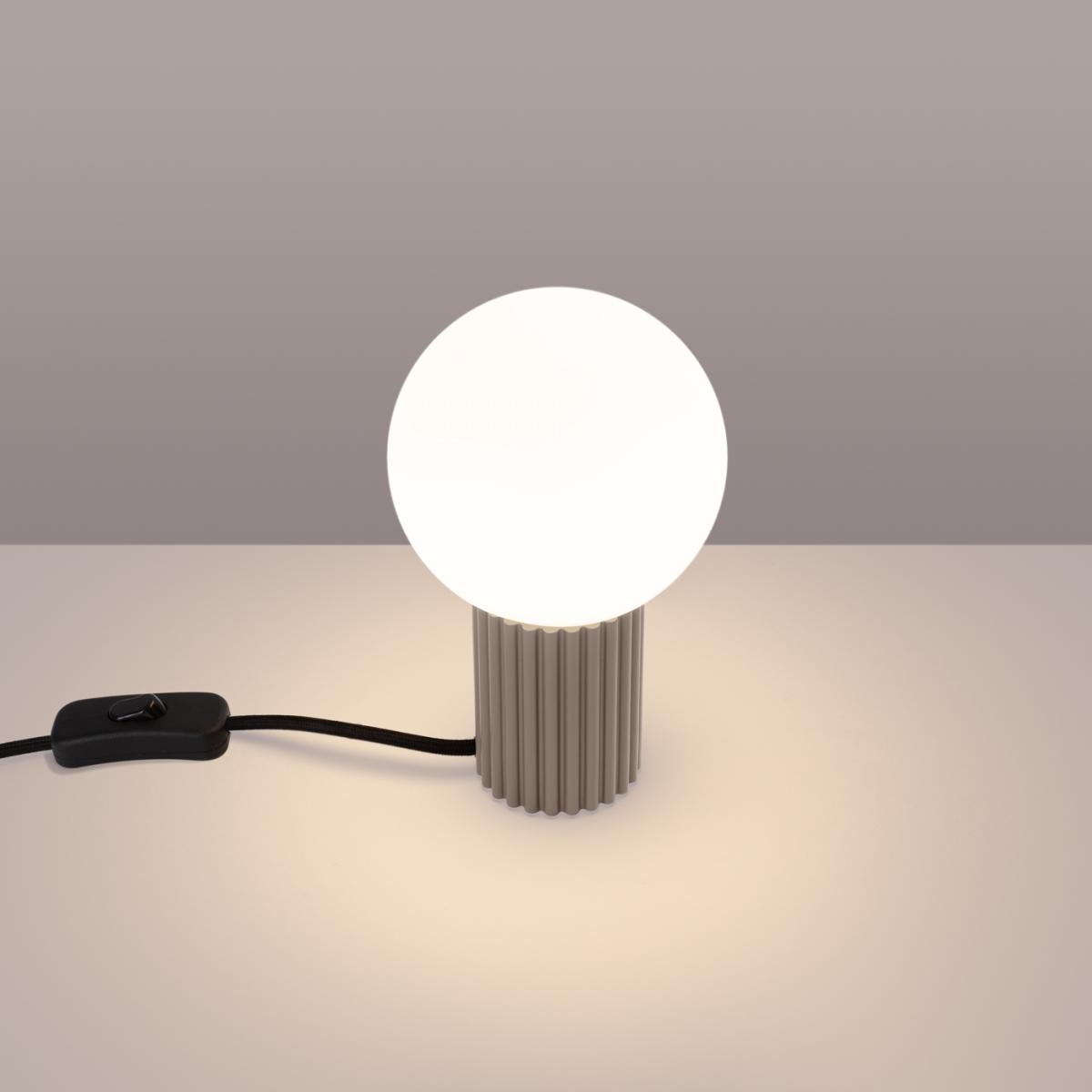 Sollux Lámpara de mesa HALO taupe No aplicable