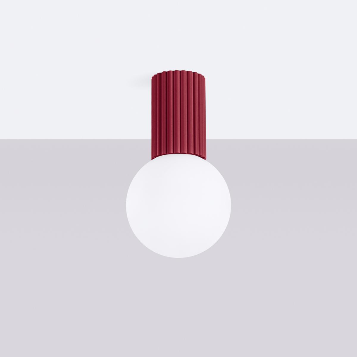 Sollux Lámpara de techo HALO burdeos IP44 No aplicable