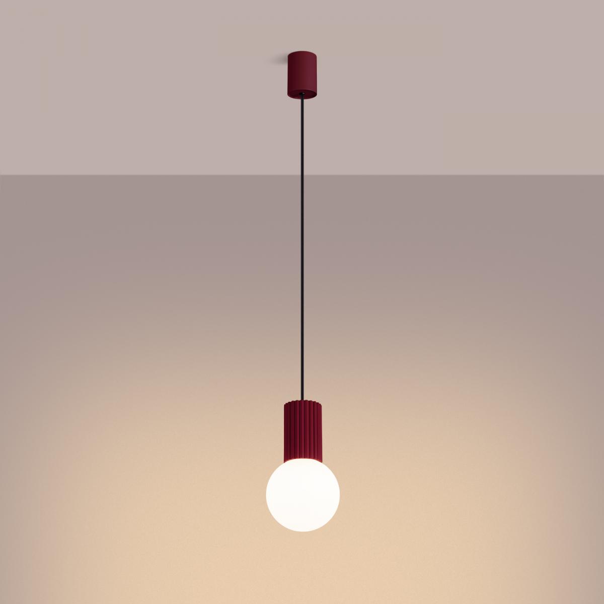 Sollux Lámpara colgante HALO 1 burdeos No aplicable