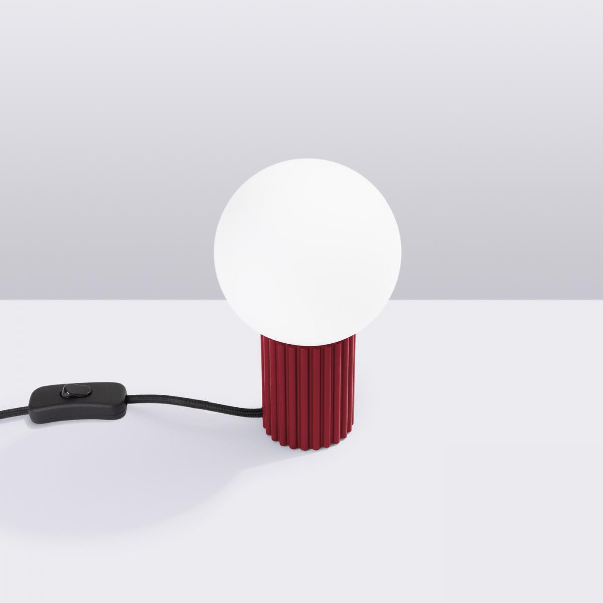Sollux Lámpara de mesa HALO burdeos No aplicable