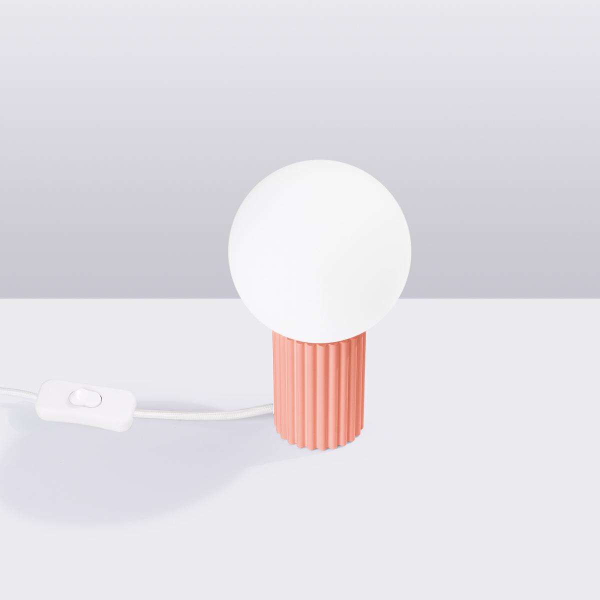Sollux Lámpara de mesa HALO melocotón No aplicable