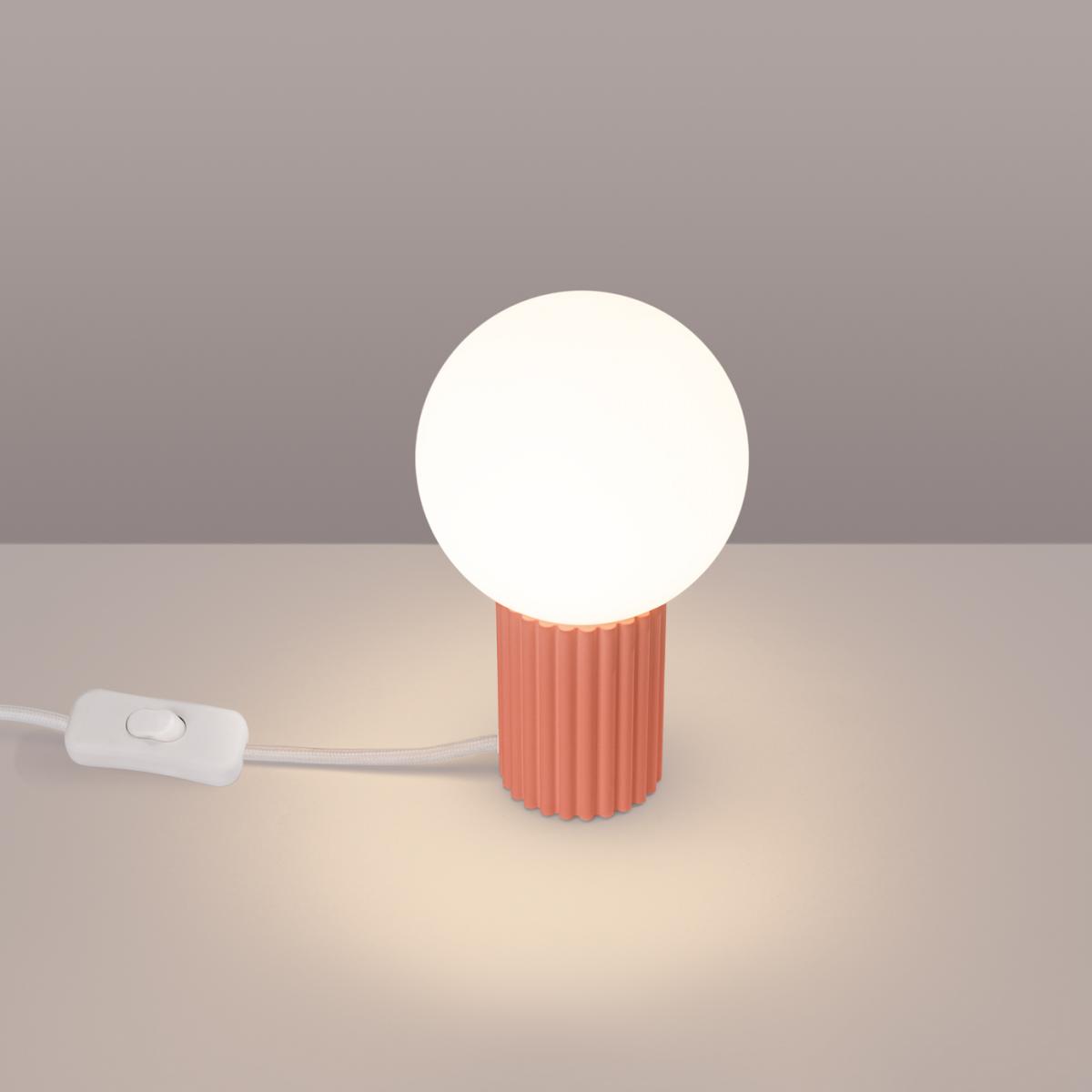 Sollux Lámpara de mesa HALO melocotón No aplicable